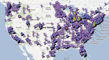 2012 U.S. Team Population Density Map