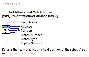 FRC 2018 LabVIEW Alliance & Match Info vi