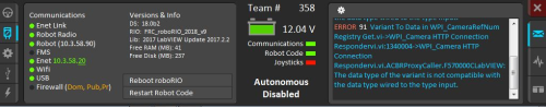 FRC 2018 Driver Station Diagnostics