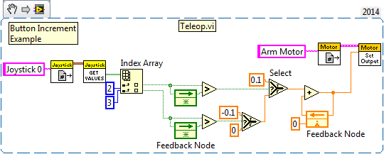 LabVIEW Button Increment Example