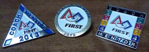 FIRST Coach-Mentor logo pins
